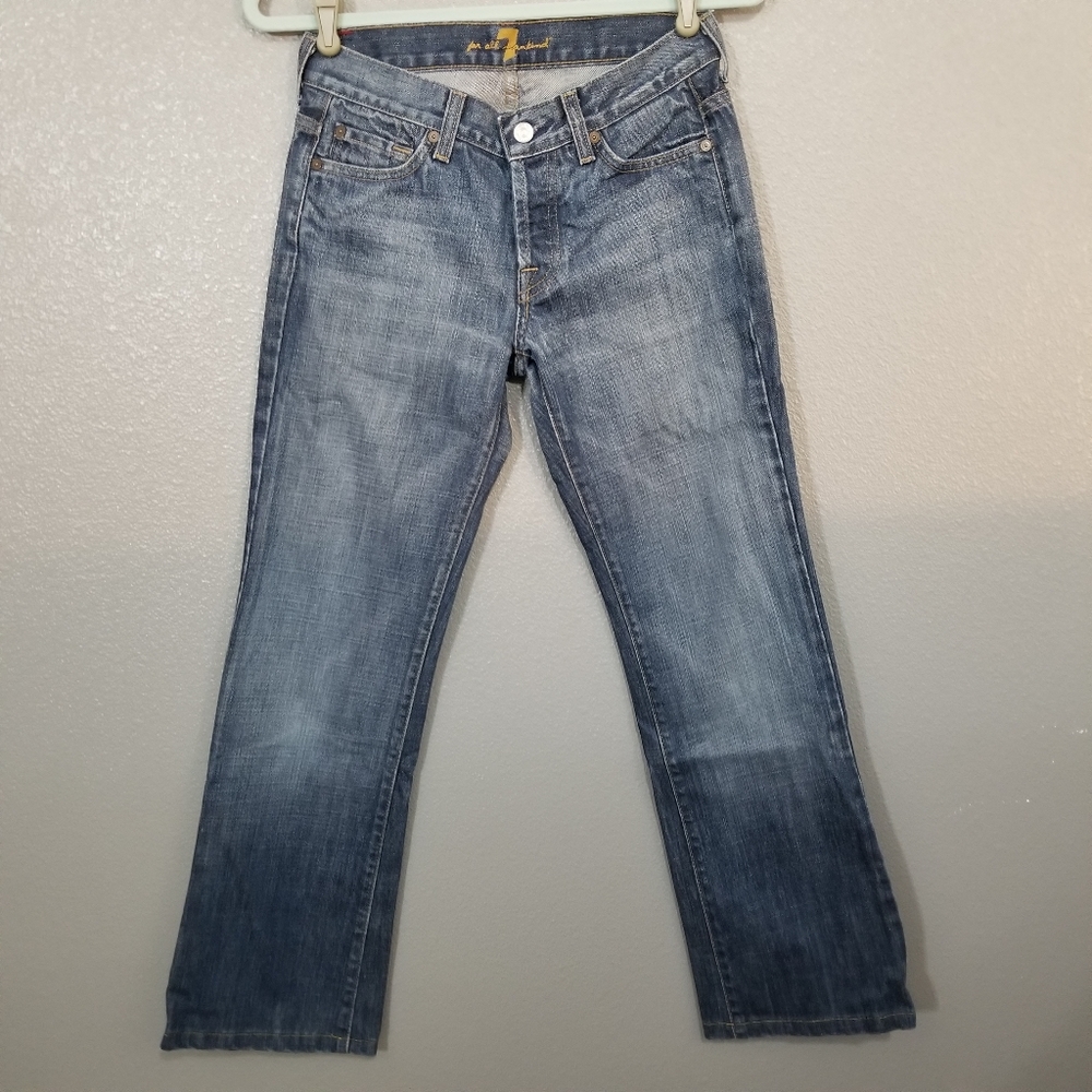 7 For All Mankind Boy Cut Button Fly Jeans Size 26